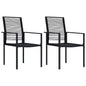 Garden Chairs 2 Pcs Pvc Rattan Black