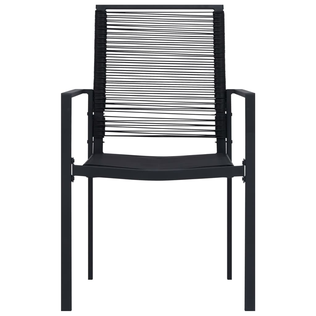 Garden Chairs 2 Pcs Pvc Rattan Black