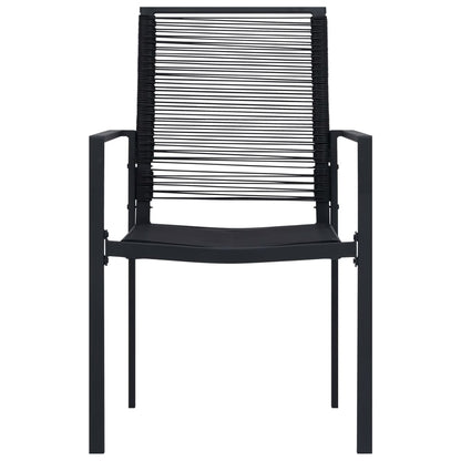 Garden Chairs 2 Pcs Pvc Rattan Black