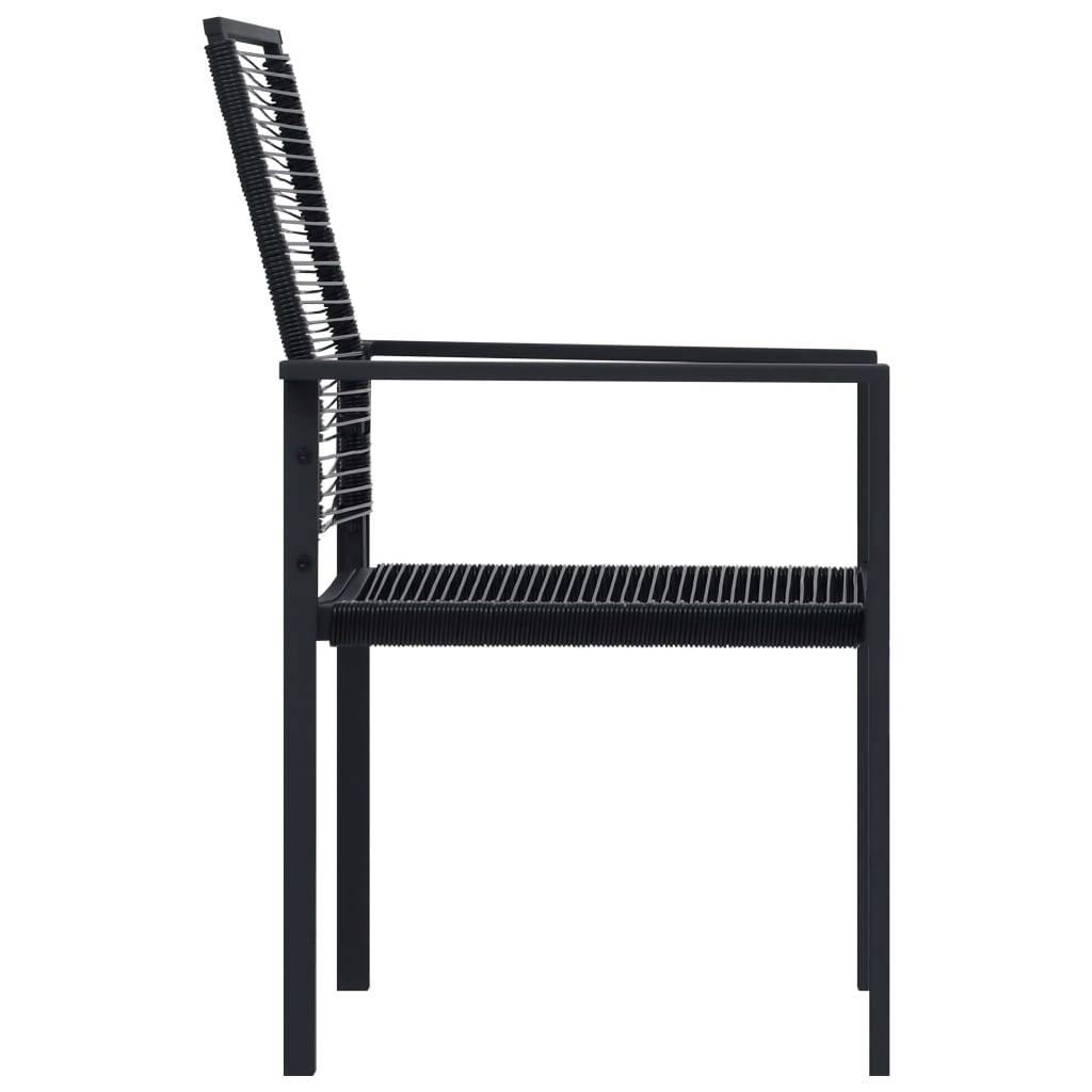 Garden Chairs 2 Pcs Pvc Rattan Black