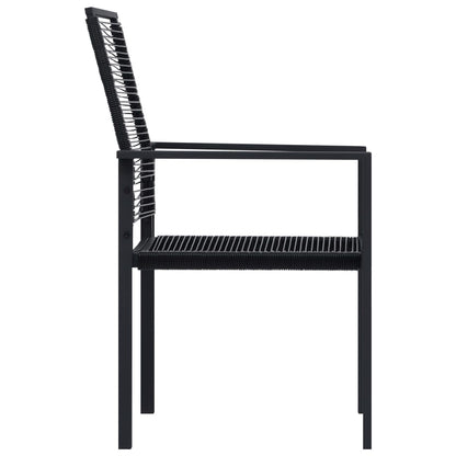 Garden Chairs 2 Pcs Pvc Rattan Black