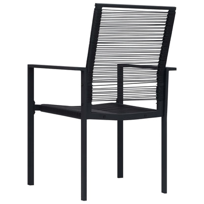 Garden Chairs 2 Pcs Pvc Rattan Black