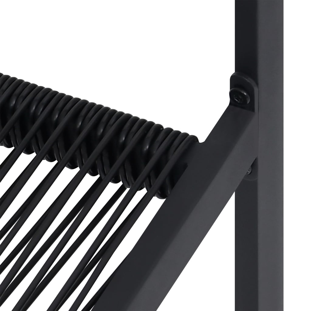 Garden Chairs 2 Pcs Pvc Rattan Black