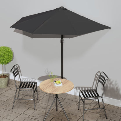 Garden Parasol With Aluminium Pole 270X144 Cm Half