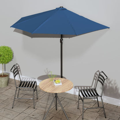 Garden Parasol With Aluminium Pole 270X144 Cm Half