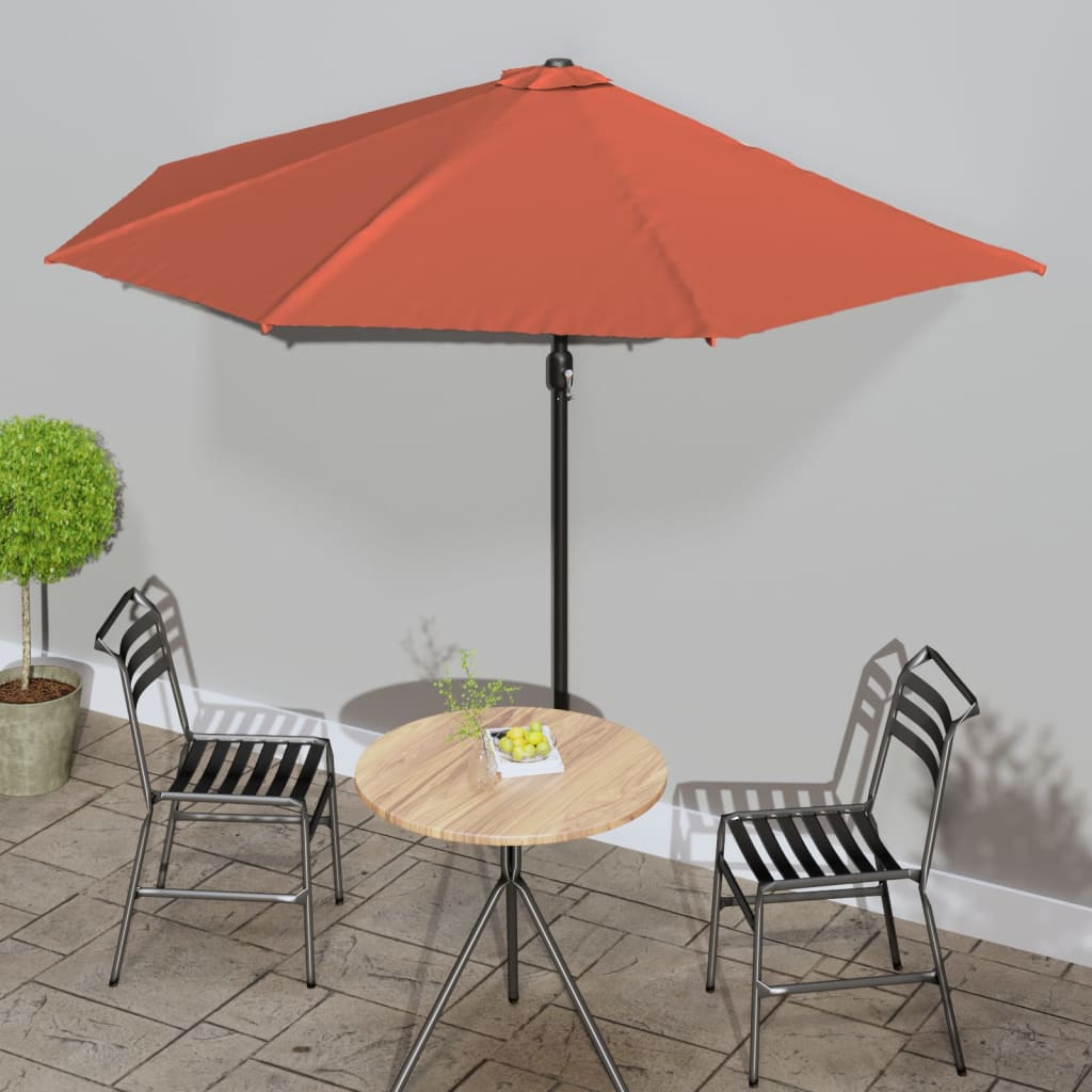 Garden Parasol With Aluminium Pole 270X144 Cm Half