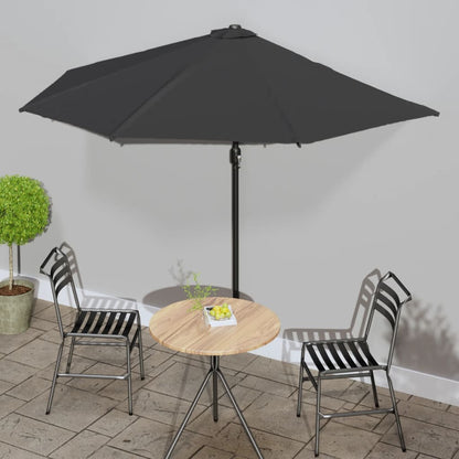 Garden Parasol With Aluminium Pole 270X144 Cm Half