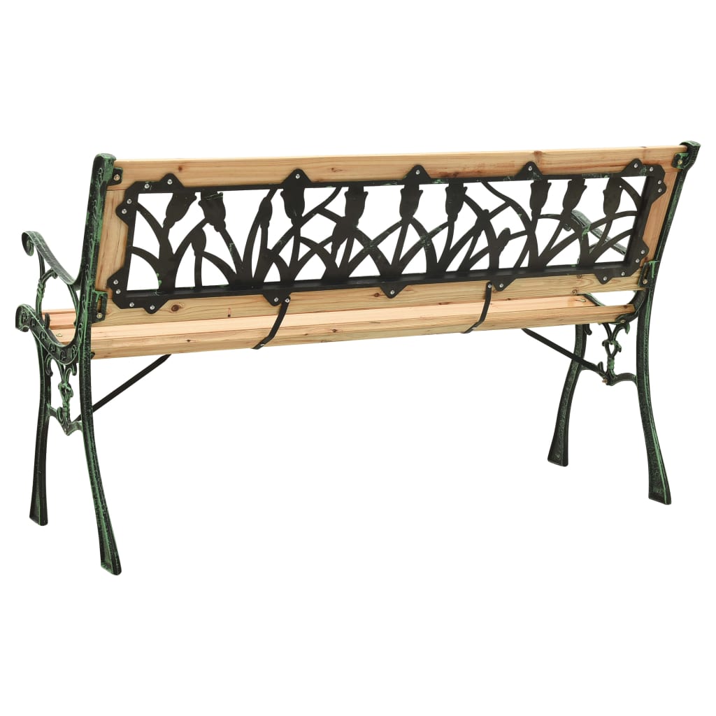 Garden Bench Cast Iron And Solid Firwood