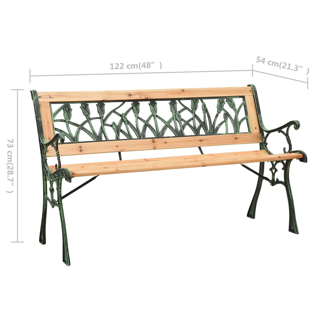 Garden Bench Cast Iron And Solid Firwood