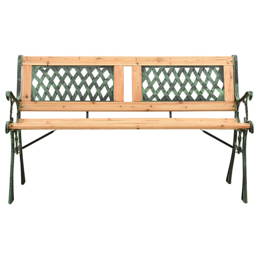 Garden Bench Cast Iron And Solid Firwood