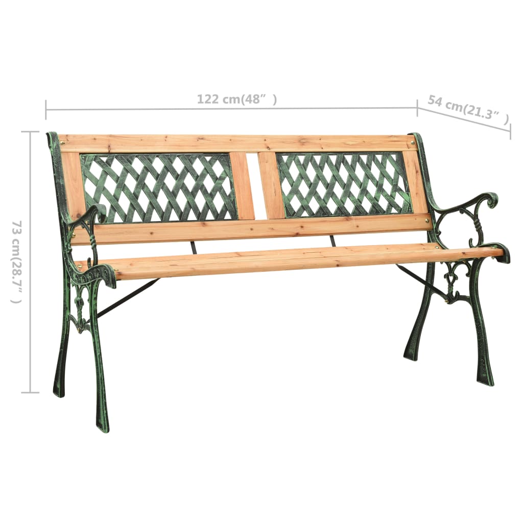 Garden Bench Cast Iron And Solid Firwood