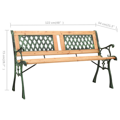 Garden Bench Cast Iron And Solid Firwood