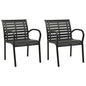 Garden Chairs 2 Pcs Steel And Wpc