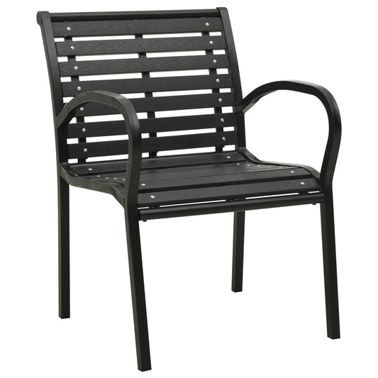 Garden Chairs 2 Pcs Steel And Wpc