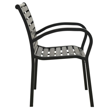 Garden Chairs 2 Pcs Steel And Wpc