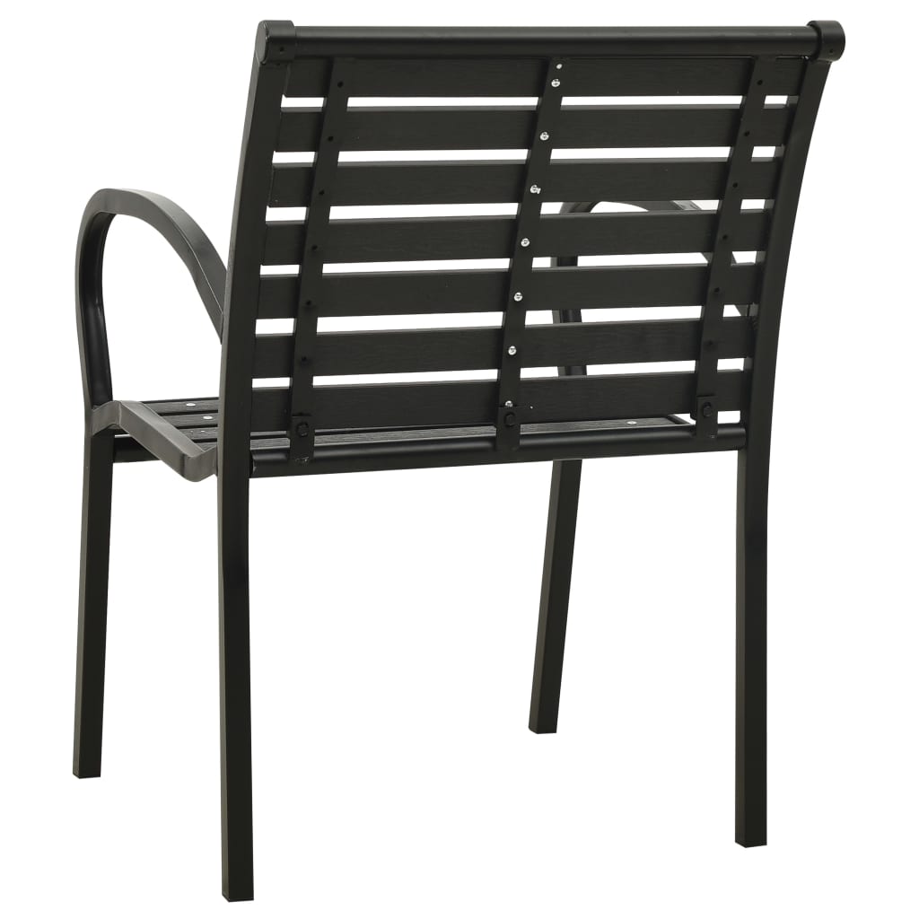 Garden Chairs 2 Pcs Steel And Wpc