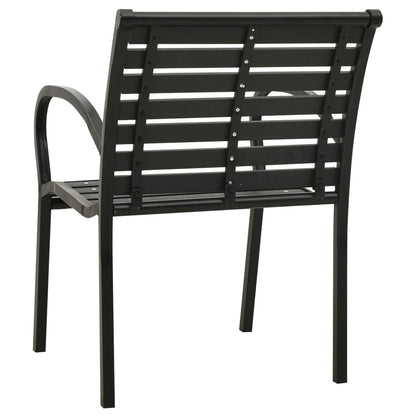 Garden Chairs 2 Pcs Steel And Wpc