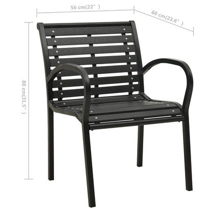 Garden Chairs 2 Pcs Steel And Wpc