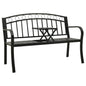 Garden Bench With A Table 125 Cm Steel