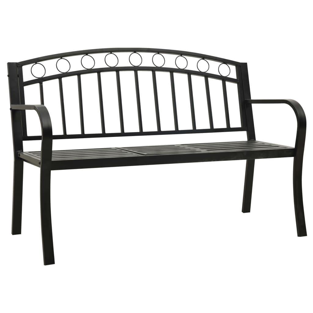 Garden Bench With A Table 125 Cm Steel