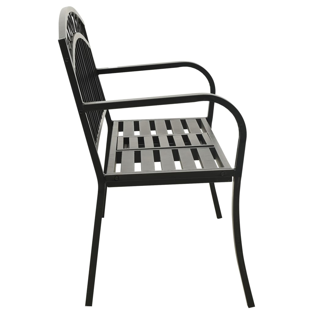Garden Bench With A Table 125 Cm Steel