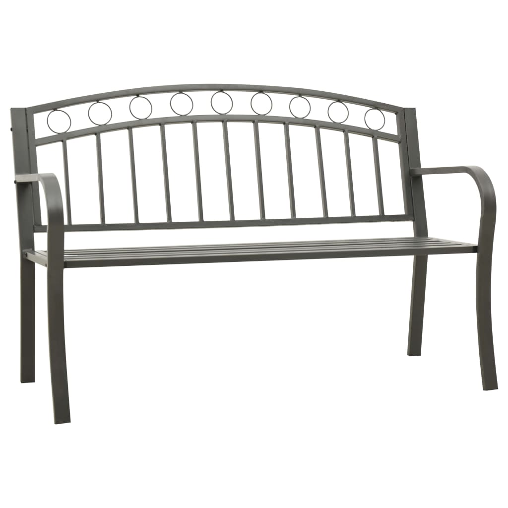 Garden Bench With A Table 125 Cm Steel