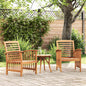 Garden Chairs 2 Pcs Solid Acacia Wood