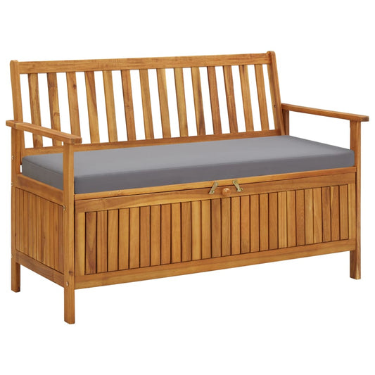 Garden Storage Bench 120 Cm Solid Acacia Wood
