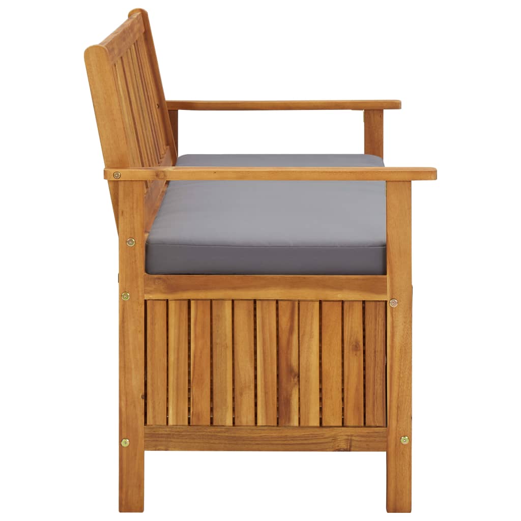 Garden Storage Bench 120 Cm Solid Acacia Wood