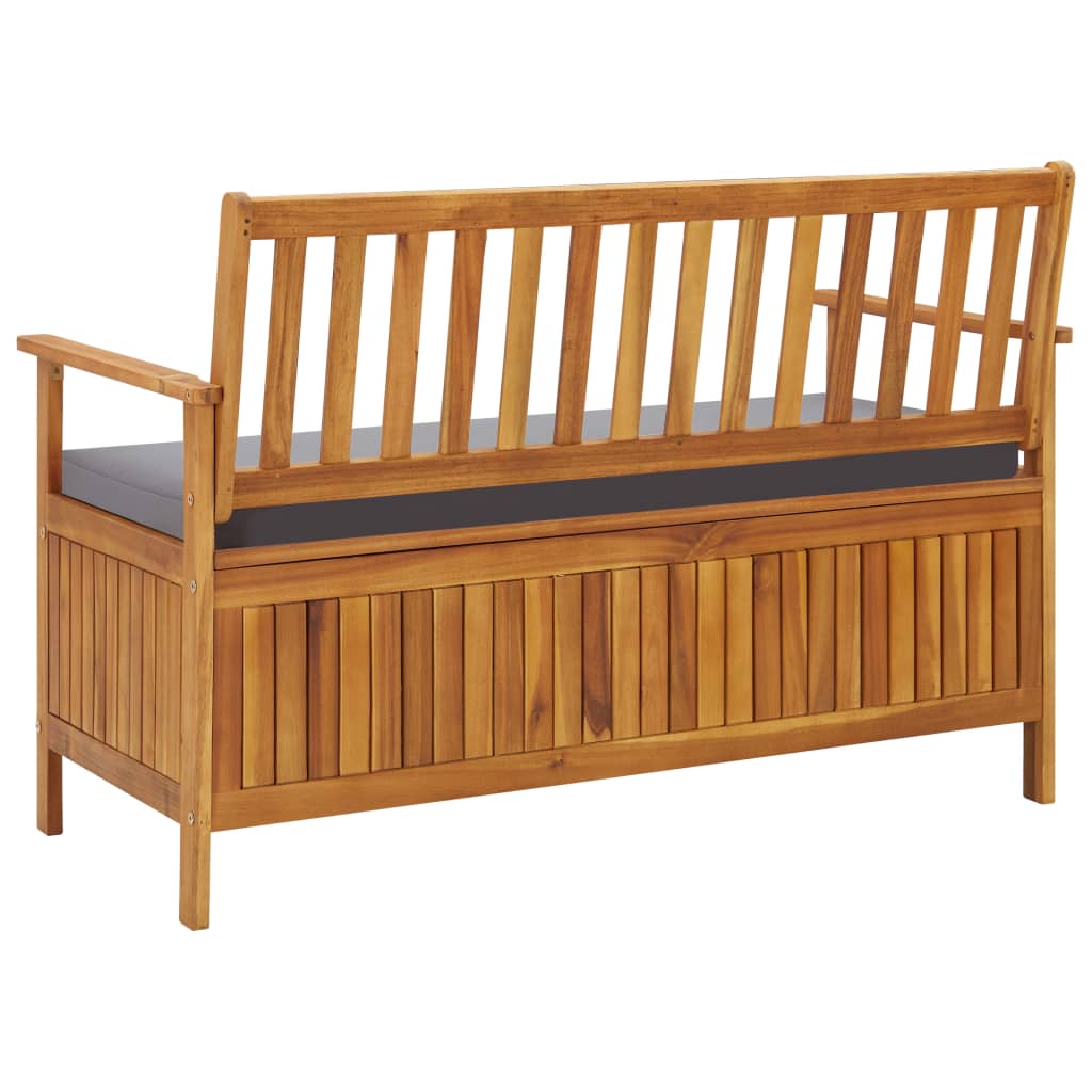 Garden Storage Bench 120 Cm Solid Acacia Wood