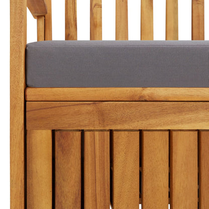 Garden Storage Bench 120 Cm Solid Acacia Wood