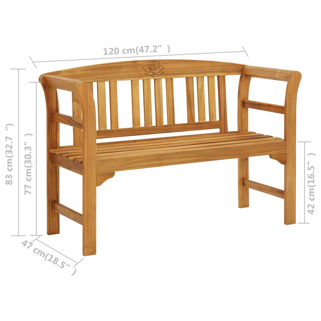 Garden Bench Solid Acacia Wood