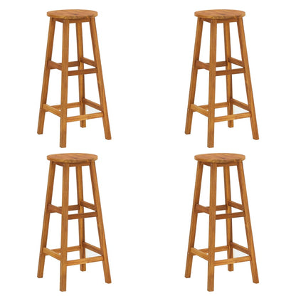 Bar Stools 4 Pcs Solid Acacia Wood