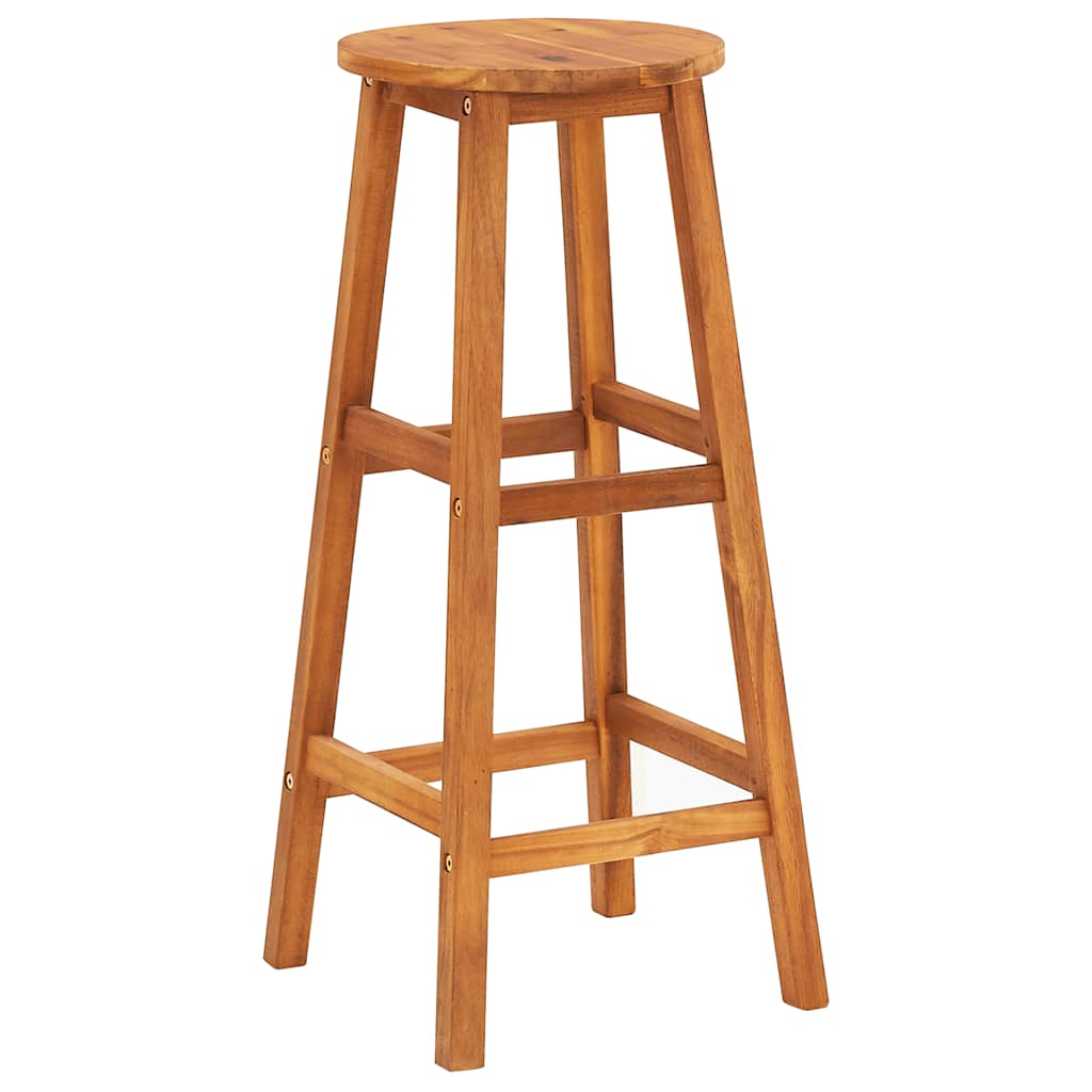 Bar Stools 4 Pcs Solid Acacia Wood