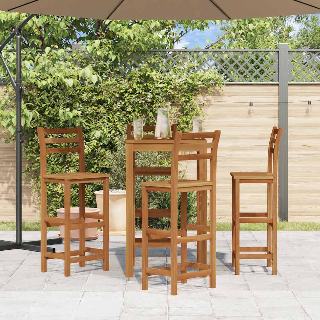Bar Stools 4 Pcs Solid Acacia Wood