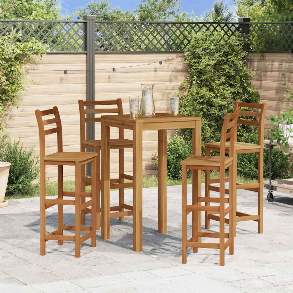 Bar Stools 4 Pcs Solid Acacia Wood