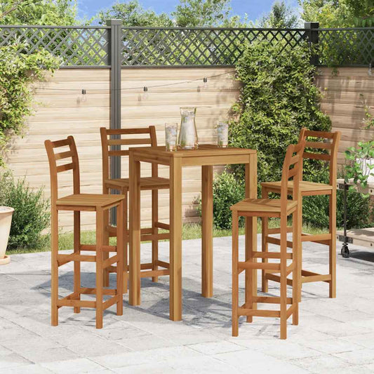 Bar Stools 4 Pcs Solid Acacia Wood
