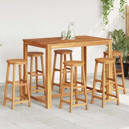Bar Stools 4 Pcs Solid Acacia Wood
