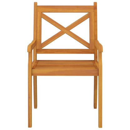 Outdoor Dining Chairs 2 Pcs Solid Wood Acacia