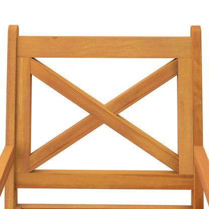 Outdoor Dining Chairs 2 Pcs Solid Wood Acacia