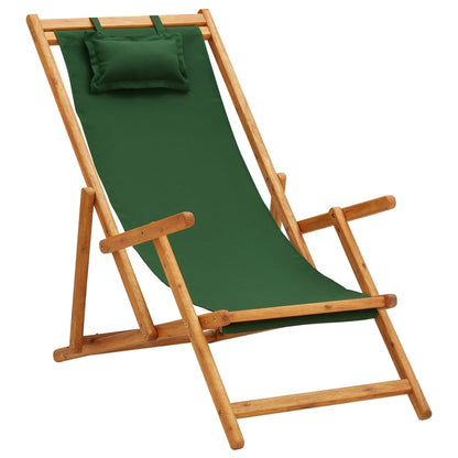 Folding Beach Chair Fabric And Wooden Frame