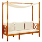Garden Bench With Canopy Solid Acacia Wood