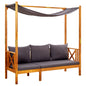 Garden Bench With Canopy Solid Acacia Wood
