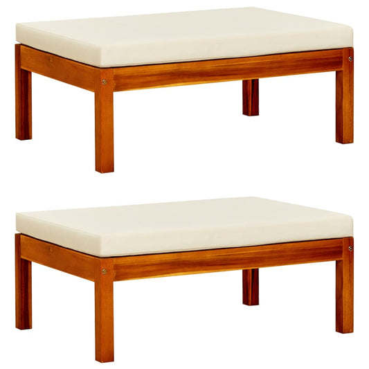 Garden Footrests 2 Pcs Solid Acacia Wood