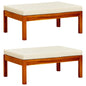 Garden Footrests 2 Pcs Solid Acacia Wood