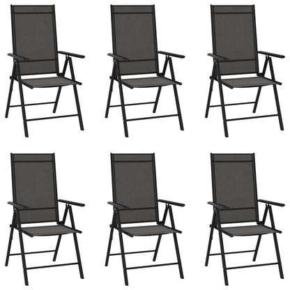 Folding Garden Chairs 6 Pcs Textilene