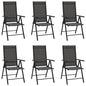 Folding Garden Chairs 6 Pcs Textilene