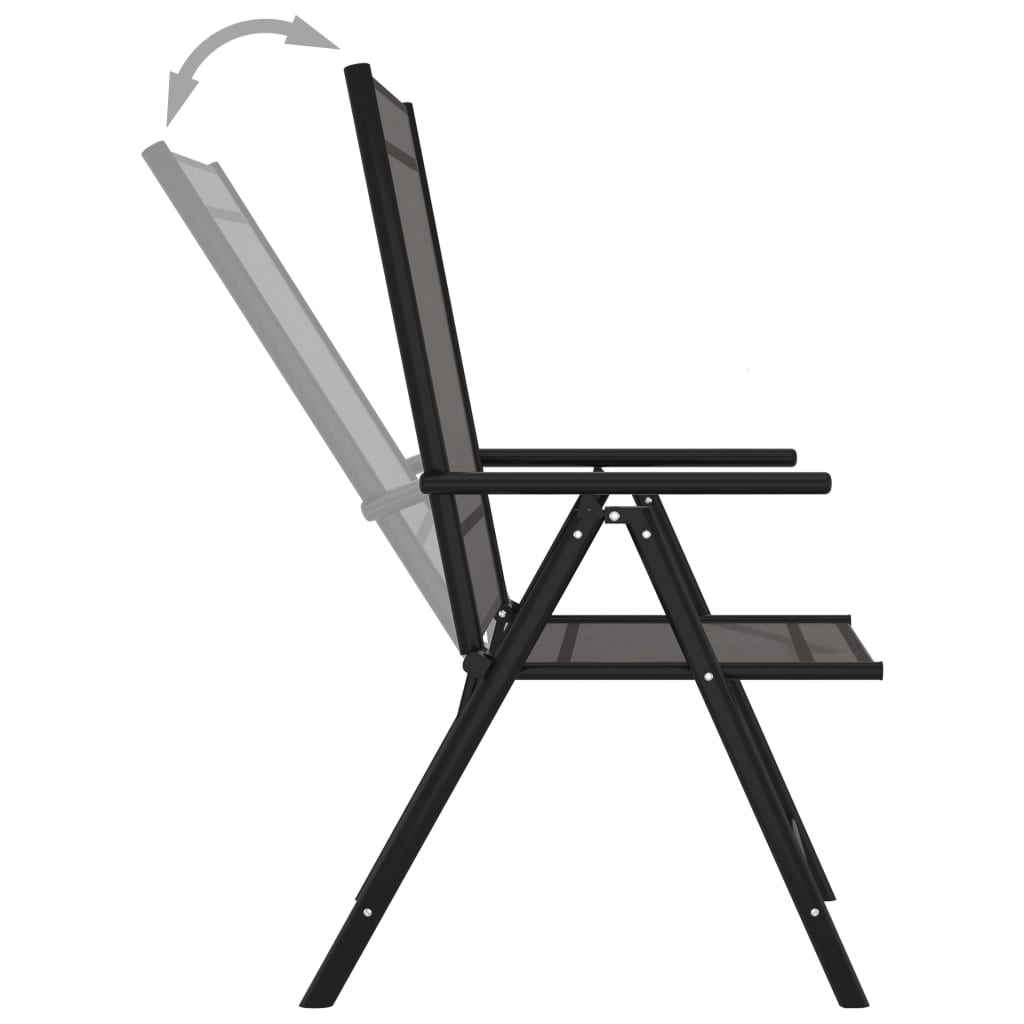 Folding Garden Chairs 6 Pcs Textilene