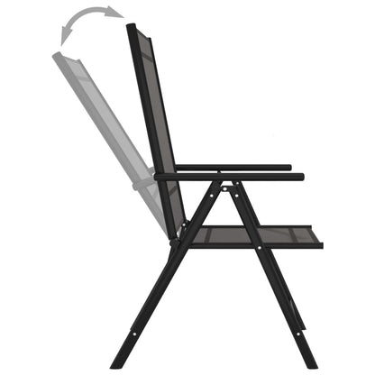 Folding Garden Chairs 6 Pcs Textilene