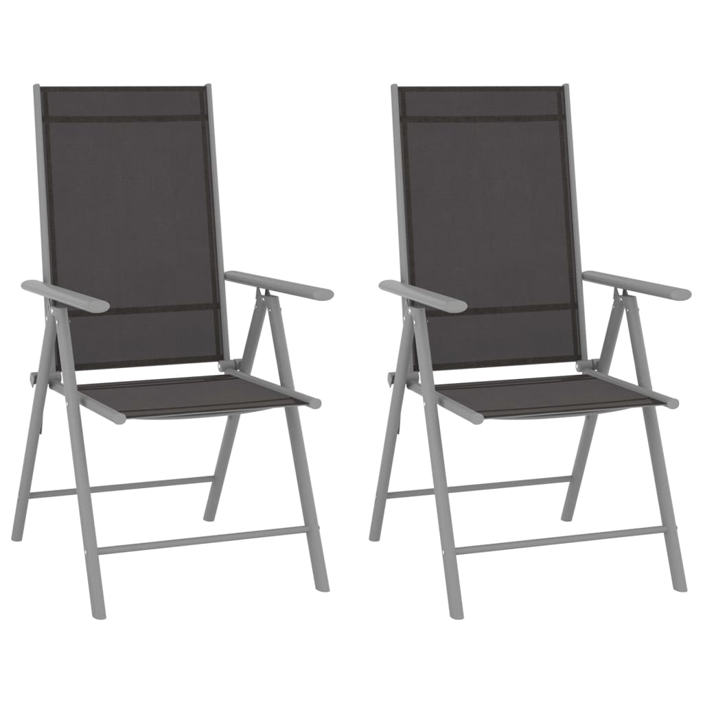 Folding Garden Chairs 6 Pcs Textilene